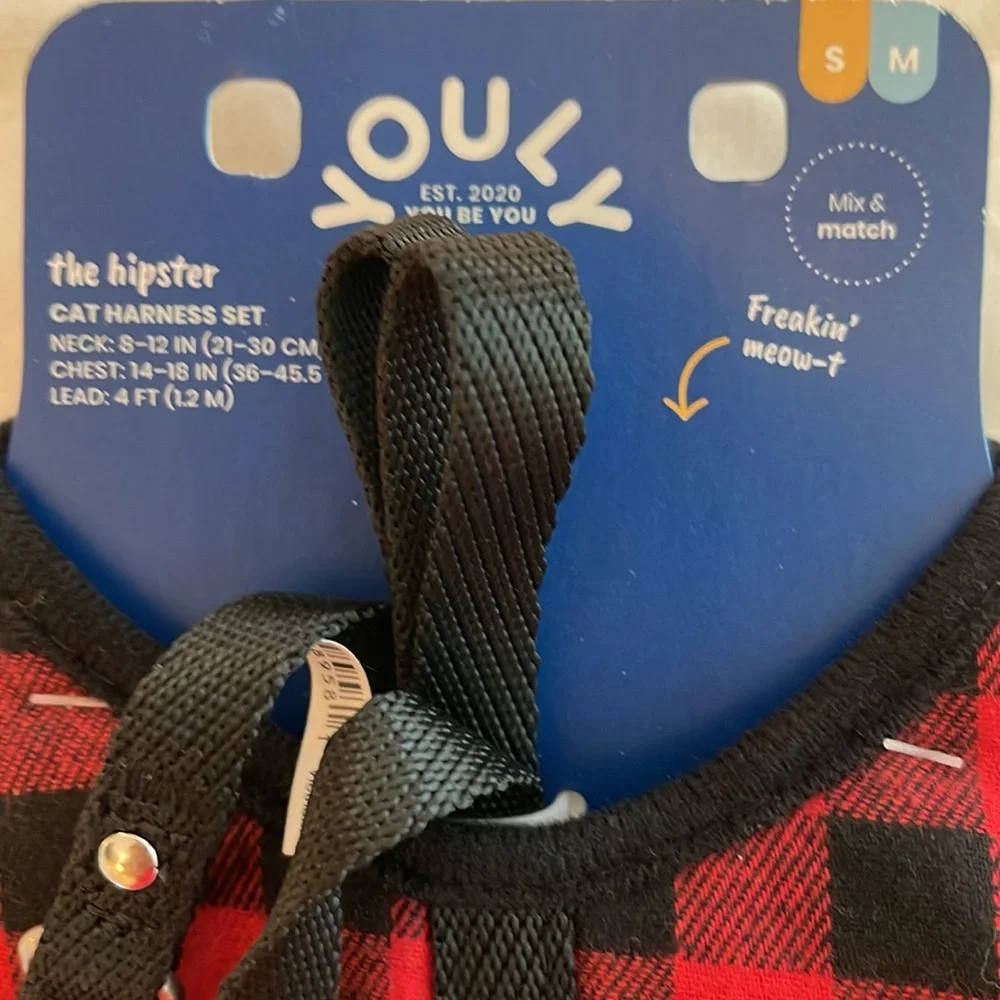 Youly Cat Harness Set - 14”-18” girth. S/M